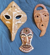 3 sculture Etniche Africane Riprodotte  Artista Ceramista Bimbato Fabrizio 