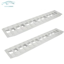 84"x14" 2Pcs Aluminum 6000 LBS Truck Car Trailer Ramps Hook End Knife Foot