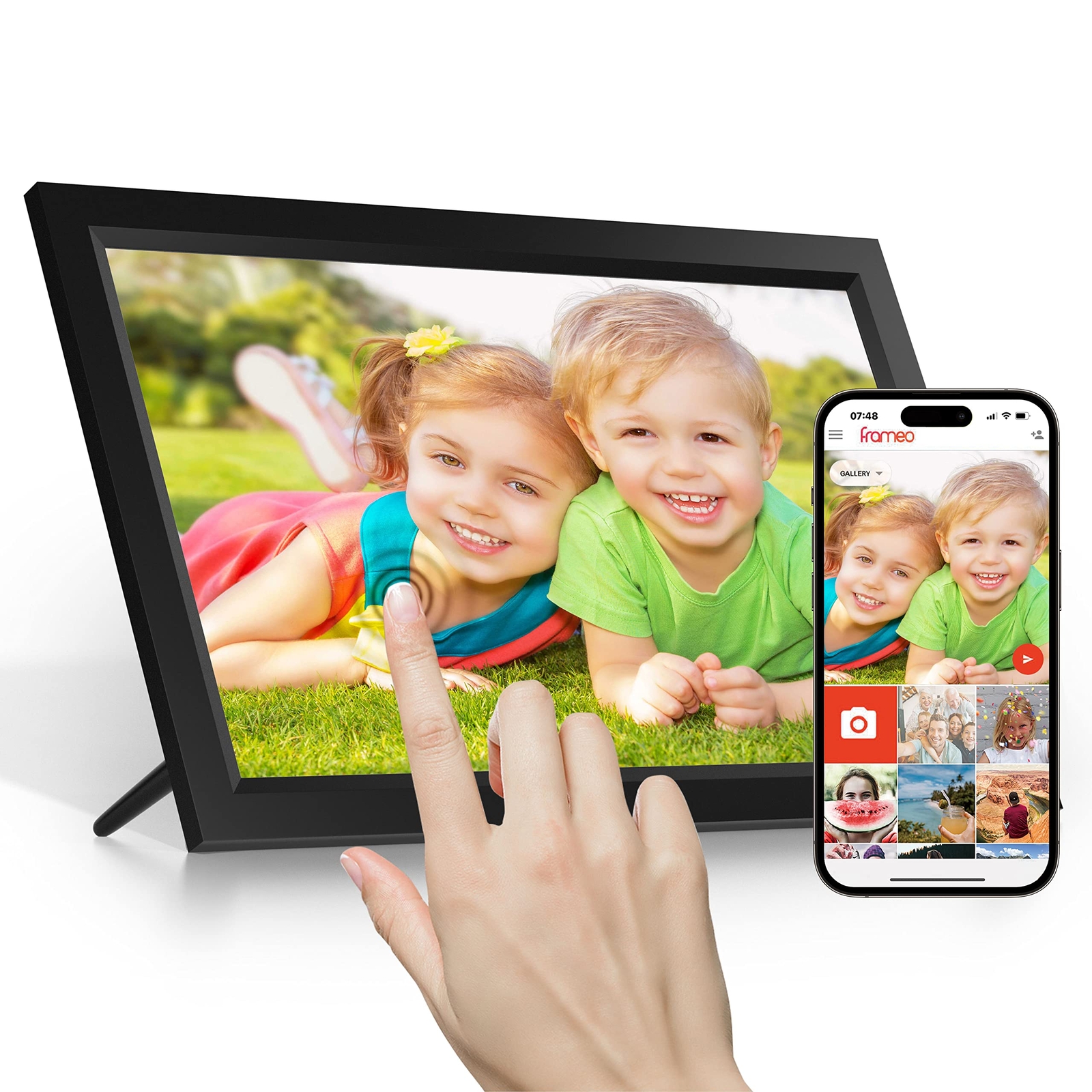 15.6 Inch WiFi Digital Photo Frame with Touchscreen and Cloud Storage
