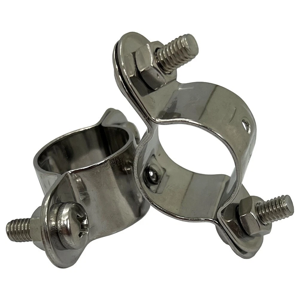 STAINLESS STEEL SWIVEL DOUBLE CLAMP / CLIP 25MM PIPE /CABLE / ROPE