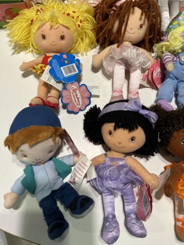 Vintage Lot Strawberry Shortcake Plush Sundress Apple Dumplin Berry Mini Bandai - Picture 9 of 13