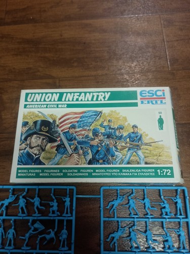Esci 1/72 HO:OO Soldiers Boxed Union Infantry Full Set on Sprue - Picture 3 of 5