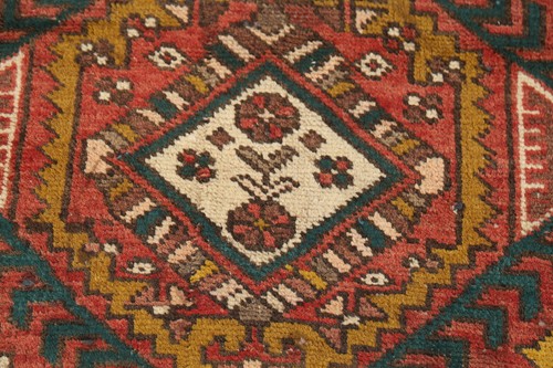 Vintage Geometric Heriiz Wool 10 ft Runner Rug Hand-knotted Tribal Carpet 3x10 - Picture 9 of 24