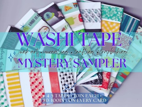 Washi Sampler | Mystery Washi Tape Sorte Sampler Karte 80" + Bandwert - Bild 1 von 5