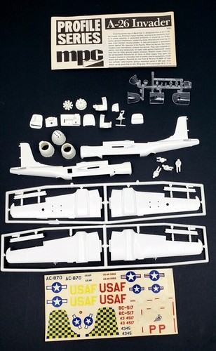 Vintage MPC Profile Series A-26B/C Invader Includes decals 1:72 Scale Model Kit - Picture 4 of 8