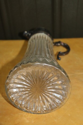 Vintage Glass Decanter Pitcher With Silver Plated Spout, Made in Italy - Bild 6 von 6