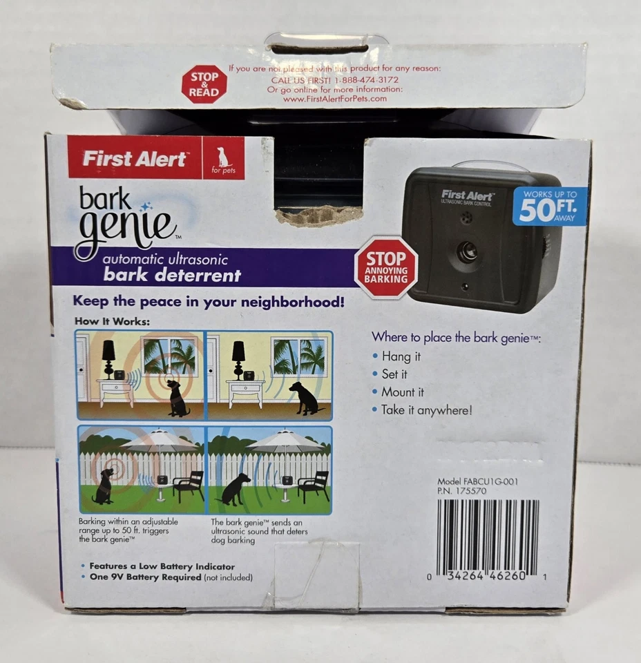 Dispositivo disuasorio de ladridos de perro First Alert Genie automático ultrasónico para mascotas Foto 4 de 4