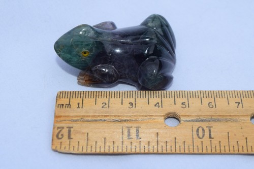 Gemstone FROG hand carved 46 grams 2" X 1.75 x 1" LF0620 H - Bild 3 von 4