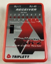 TRIPLETT WIRE MASTER XR-2 LAN CABLE TESTER RECEIVER Untested Va7