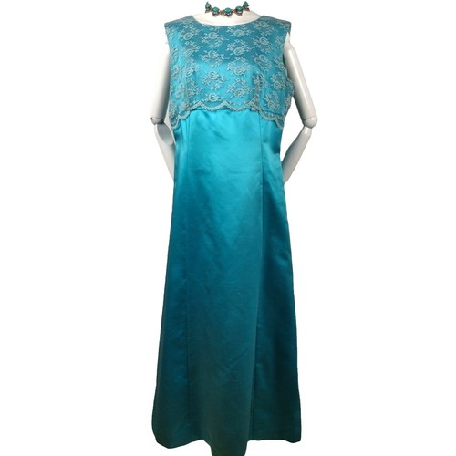 PINUPART Women's Elegant Empire Waist Long Sleeve Satin Maxi Dress Size L |  eBay