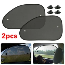 2pcs Car Window Sun Shade Mesh Side Rear Screen Windshield Cover Sunshade Visor 