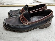 Sperry Top-Sider Essex Penny Loafer Mens 10W Black Brown STS10201