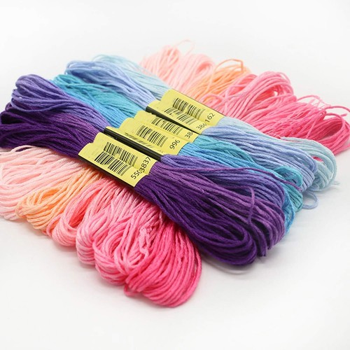 Friendship Bracelet String 50 Skeins Rainbow Color Embroidery Floss Cross Sti... - Picture 3 of 7