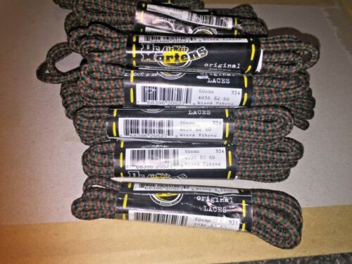 1 pair DR MARTENS 4mm brown green flecked cord LACES 60 cm SHOE BOOT TRAINER - Picture 2 of 3
