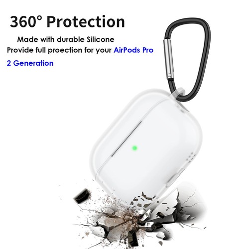 For Apple AirPods 3&2&1 Pro 2nd Gen Silicone Protector Shockproof Cover+Keychain - Picture 64 of 68