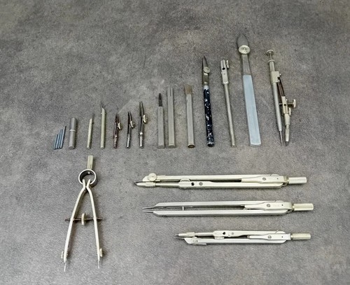 Antique Maho Draughtsman’s Instrument Set Technical Drawing Set - Picture 4 of 23