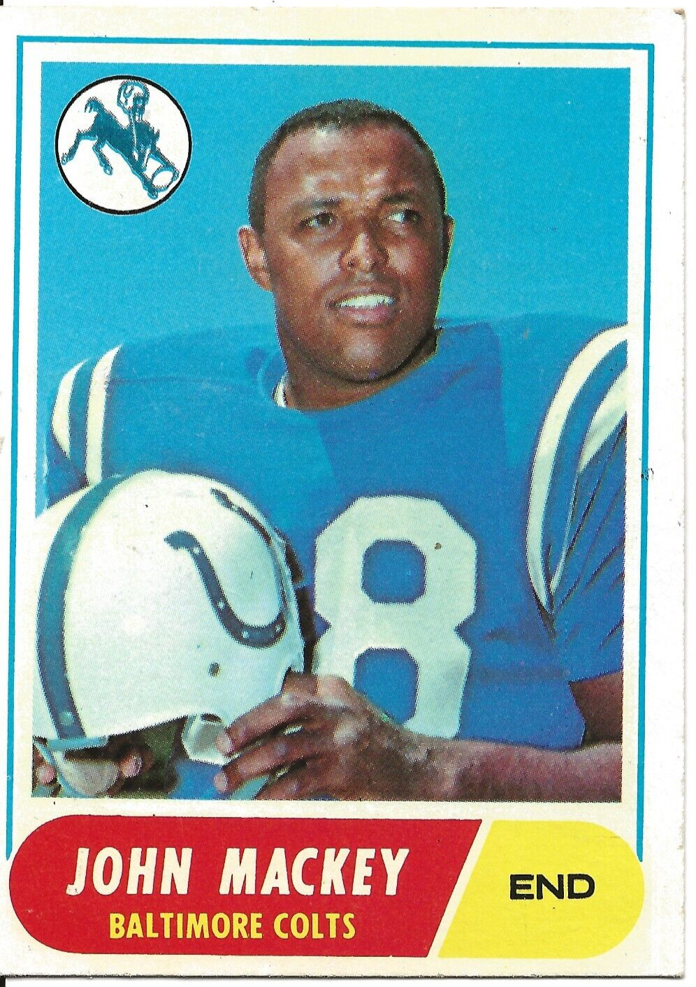 1968 Topps Football John Mackey #74 Baltimore Colts HOF