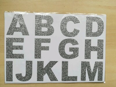 silver glitter alphabet stickers large letter size 41cm ebay