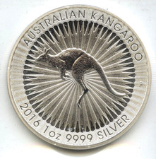 2016 Australia Kangaroo 9999 Silver 1 oz Coin Elizabeth II - DM583 51.37 per troy oz