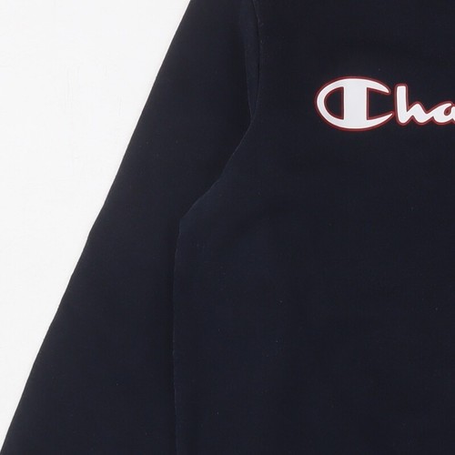 Champion Boys Black Logo Pullover Sweatshirt Large - Picture 7 of 12