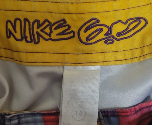 Nike 6.0 Spell Out Geometric Pattern Board Shorts Swim Trunks Size 14 - Picture 5 of 5