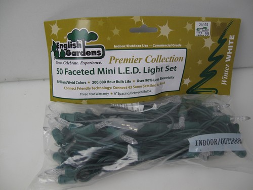 Lot of 4 English Gardens Premier Collection  Christmas Light Set Clear /Blue - Picture 8 of 9