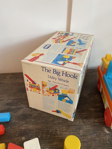 Vintage 80’s Rare Chicco The Big Hook Utility Toy Vehicle Excellent W/ Box Italy - Picture 15 of 16