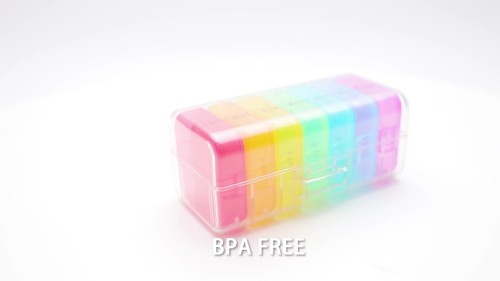 7 Day Pill Organizer Box Pill Case Twice a day Weekly AMPM Medicine Storage Case - Video 1 of 1