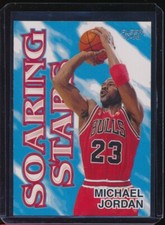MICHAEL JORDAN 1997-98 FLEER SOARING STARS INSERT # 9 SP BULLS! GOAT HOFER!