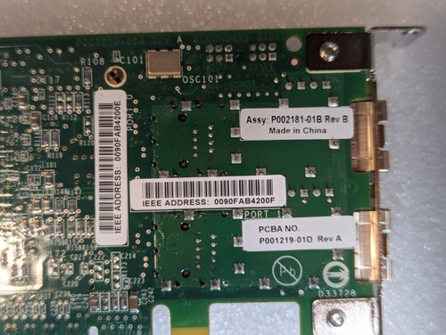 Lenovo Emulex  2-Ports 10Gb dual port SFP+ PCie Network Adapter (PN: 00JY848) - Picture 4 of 10