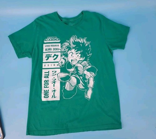 T-shirt My Hero Academia media DEKU Izuku Midoriya una per tutti verde - Foto 10 di 10