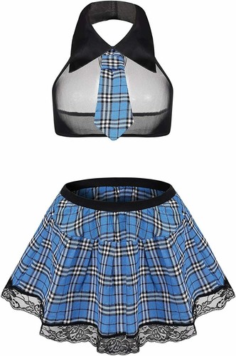 Sexy Lingerie School Girl Student Cosplay Fancy Dress Uniform Nightclub Costume - Picture 5 of 39