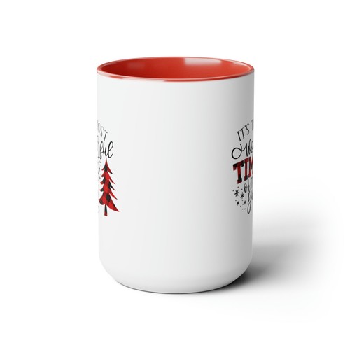 It's The Most Wonderful Time of the Year, 15oz Two-Tone Coffee Mug - Picture 5 of 8
