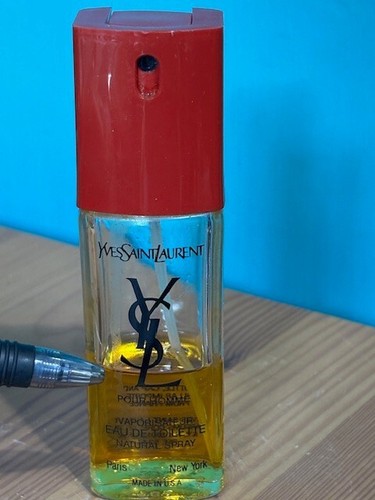 VINTAGE YVES SAINT LAURENT YSL POUR HOMME TOILETTE SPRAY 1.6 OZ COLLECTIBLE - Picture 5 of 5