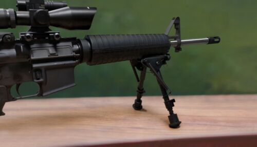 Rifle Bipod 6-9Inch Adjustable Picatinny Bipod with Adapter for Hunting Shooting - Picture 12 of 12