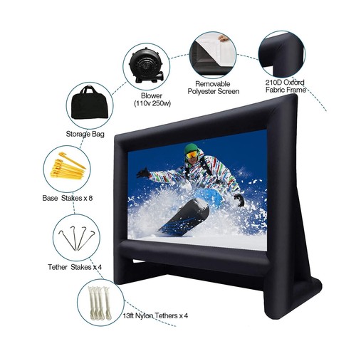 20 Fuß Aufblasbare Beamer Leinwand Outdoor Aufblasbare Kinoleinwand mit Luft... - Bild 6 von 7