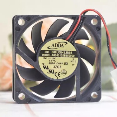 ADDA AG06012DB159000 DC12V 0.07A 6015 2-Wire Silent Cooling Fan
