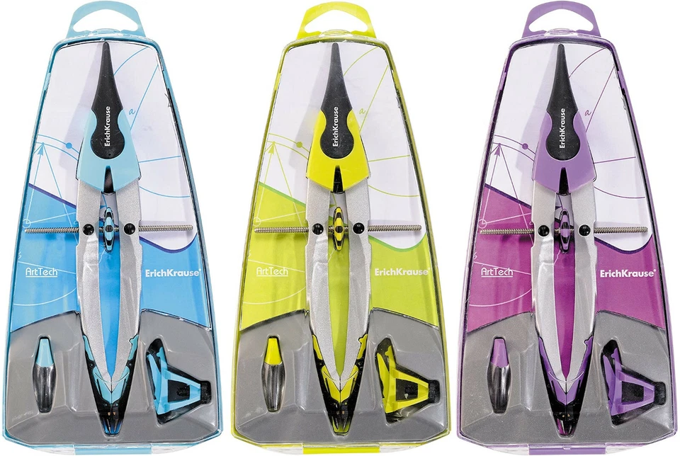 Erich Krause Profi Zirkelset • mit Stifthalter und Minen