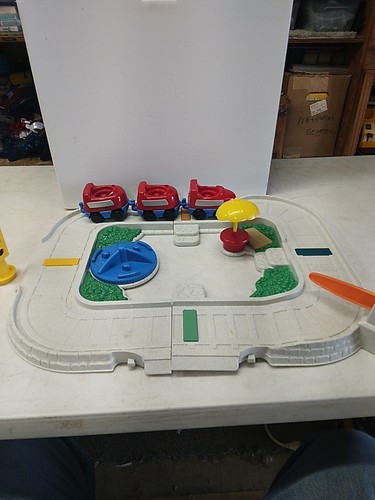 Vintage 2001 Little People Fun Sounds Train Station Set WORKS