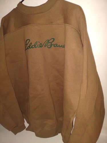 Vintage Eddie Bauer Brown Sweatshirt Spelled Out Logo XL on Galt Sand Branded - Picture 4 of 11