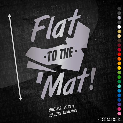 Flat to the Mat Sticker Tall - Many Colours Sizes - Car Tractor Truck Farm Agri - Picture 6 of 27