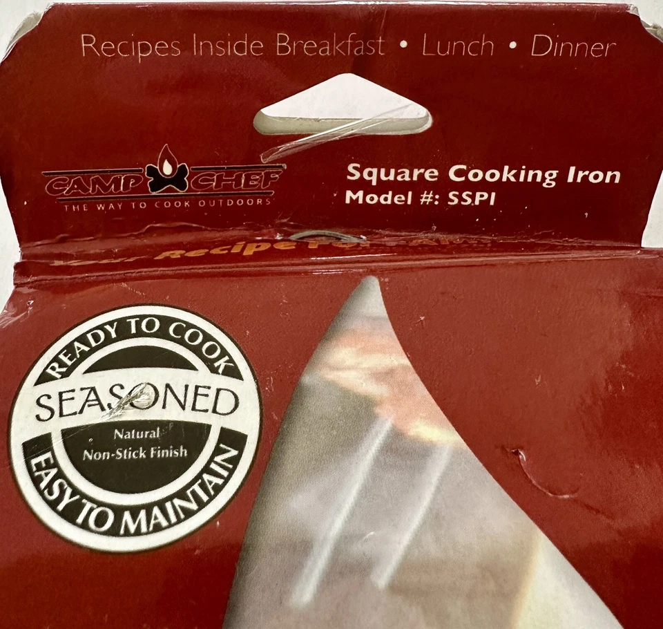 Camp Chef Square Cooking Iron Cast Iron Campfire Cooking - Image 4 of 4