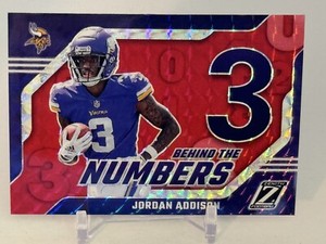 Jordan Addison 2023 Panini Zenith  Behind the Numbers Red RC #14. B680