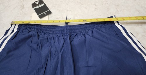NWT Adidas Warmup Mens XL Training Pants Blue 3 Striped White Climaproof - Picture 11 of 20