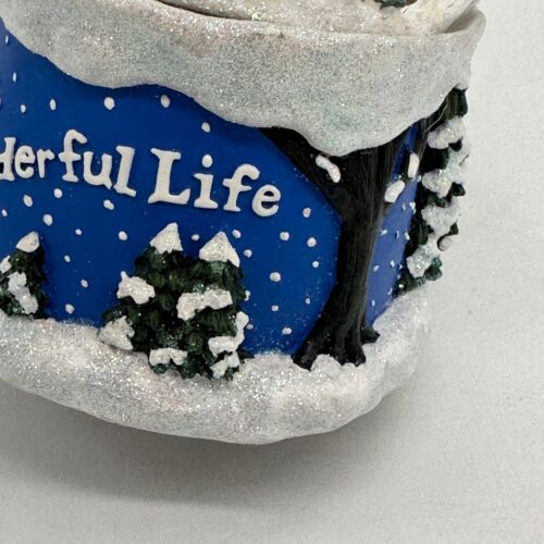 Enesco 2004 It’s A Wonderful Life Musical Glitter Snow Globe Auld Lang Syne - Foto 11 di 16