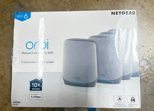 NETGEAR - Orbi 750 Series AX5200 Tri-Band Mesh Wi-Fi 6 System (4-pack) - White.. - Picture 1 of 5
