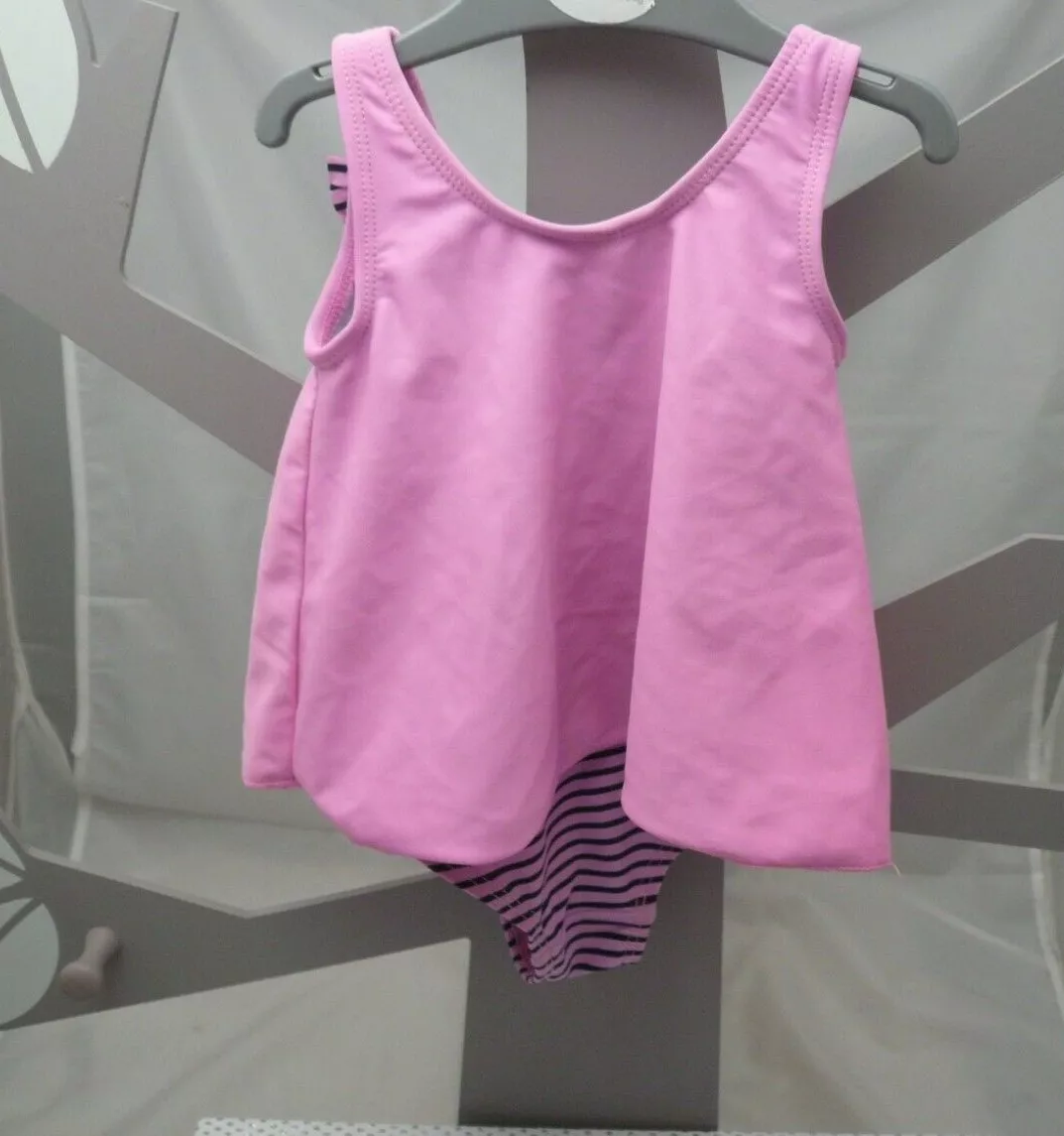 Orchestra maillot de bain 1 pi ce rose et noir ray rose motifs