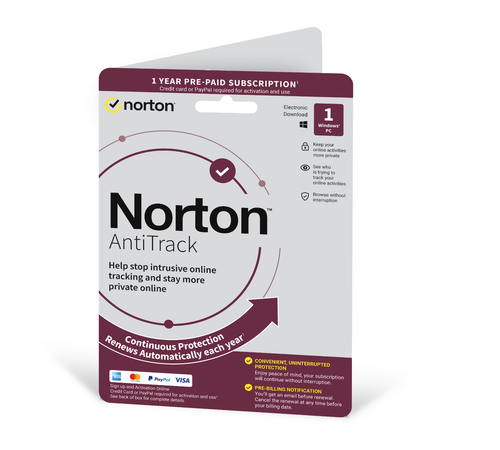 Norton AntiTrack Anti Track 2025 1 Device 1 Year Tracking Blocker Posted Version - Picture 1 of 6