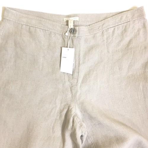 Eileen Fisher Petite Heavy Organic Linen Wide Leg Pants Size 12P - Picture 2 of 7
