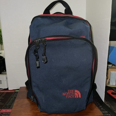 #ad The North Face Backpack Wave Length School Travel Padded Laptop Bag Red Blue